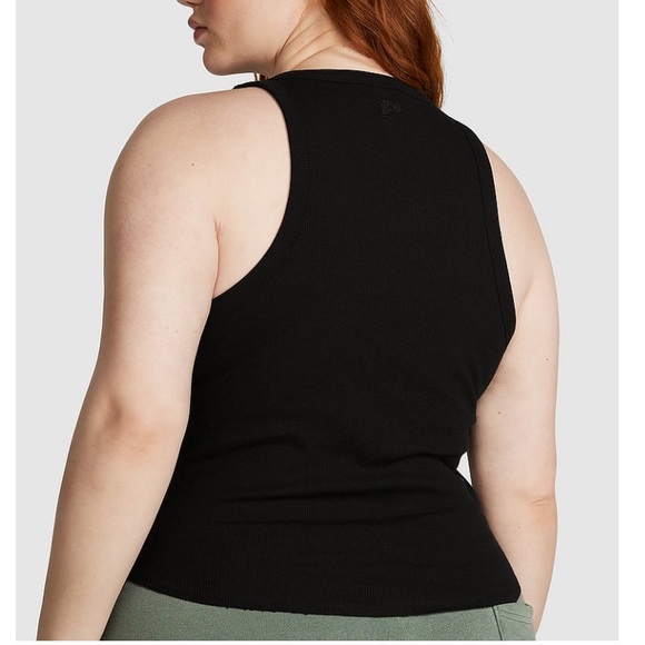 NWT 🖤 VS PINK High Neck Ribbed Tank - Picture 2 of 7